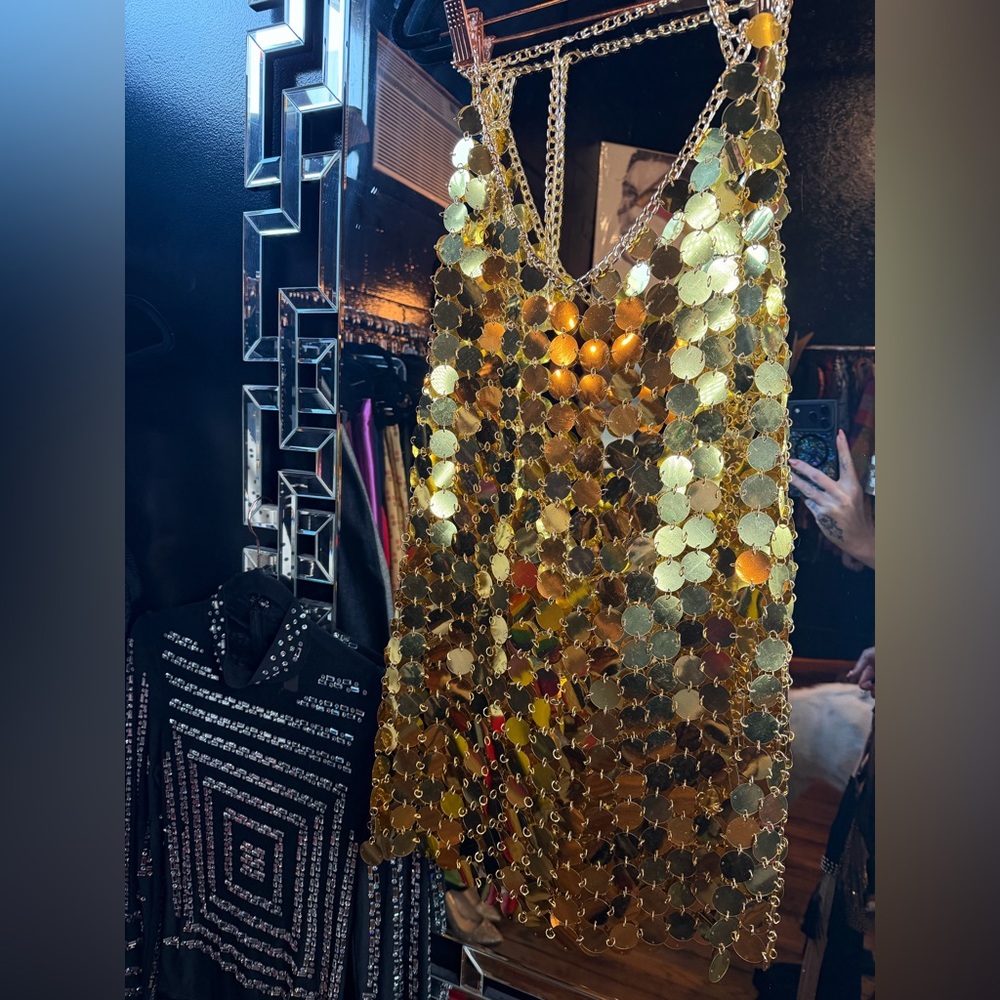 Gold Sequin Dress